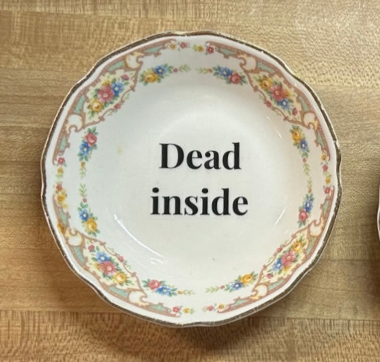 Upcycled china plate - custom
